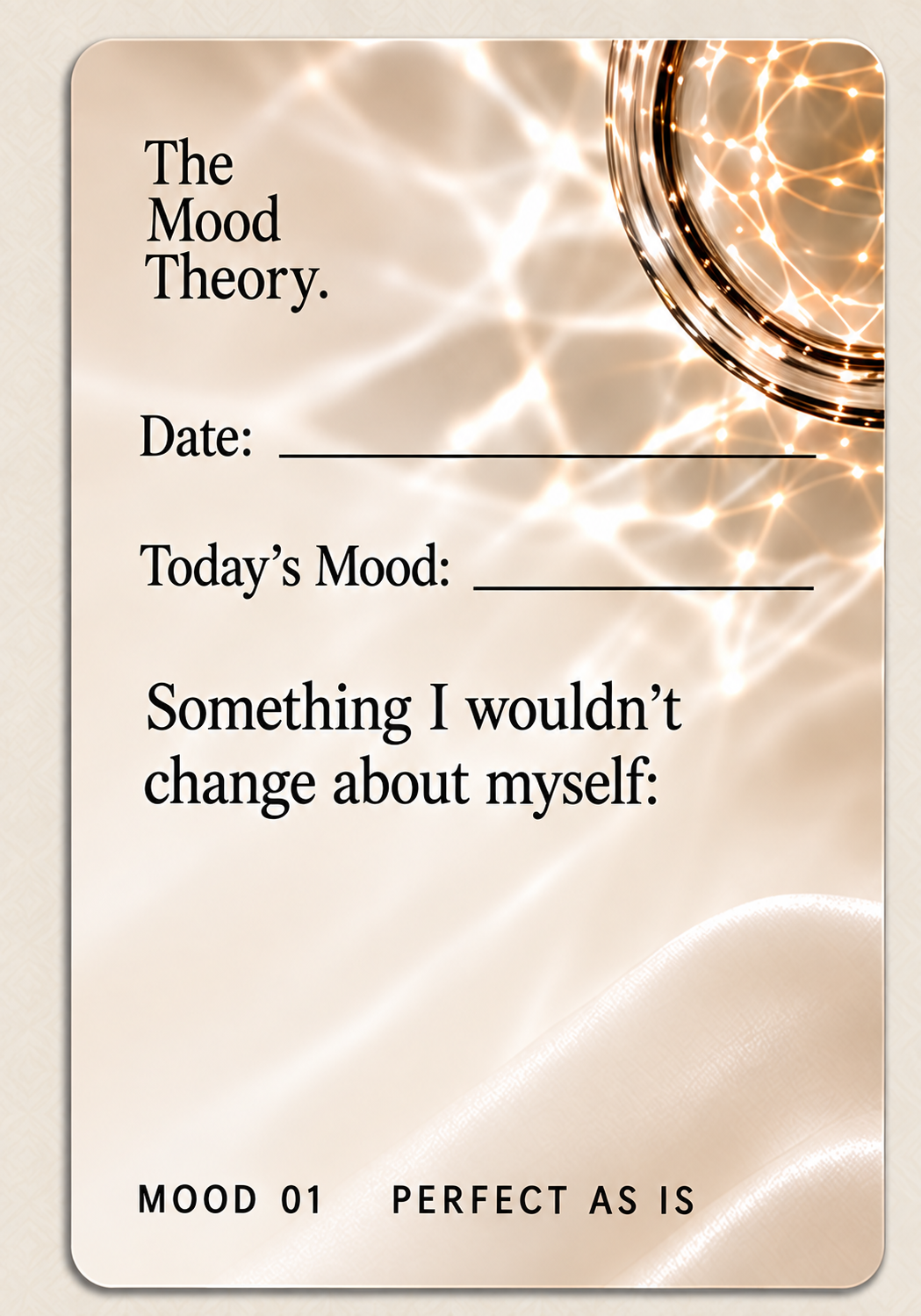 Note to Self back with Date, Today's Mood and a unique prompt